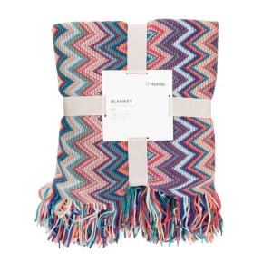 Koc Meba W Kolorowe Zygzaki 130X170 Cm
