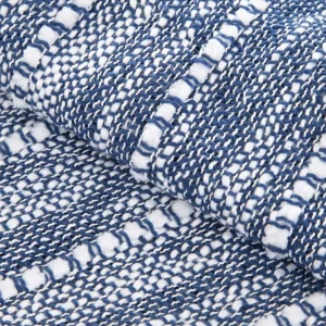 Koc Risa Granatowy Z Przeszyciami 130X170