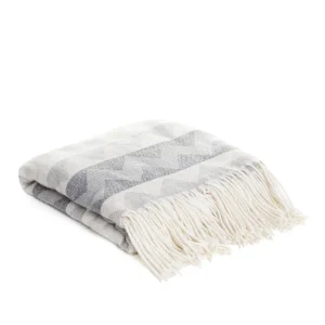 Koc Tiari Zygzak Szary 130X170 Cm