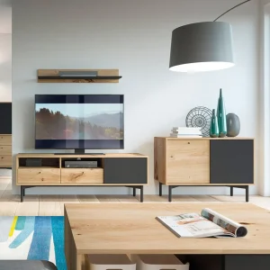 Komoda Flow! Dab Artisan/ Czarny 102X74X41 Cm