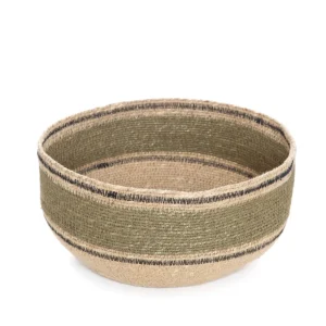 Kosz Do Przechowywania Maura W Zielone Paski 23X23X13 Cm