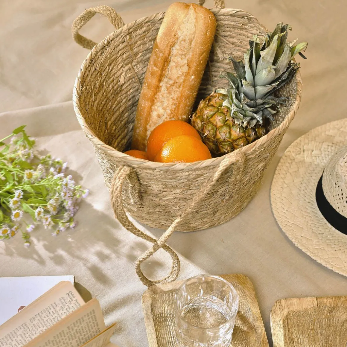 kosz_lumbo_z_trawy_morski_2.webp Kosz Lumbo Z Trawy Morskiej Z Uchwytami 28X25 Cm