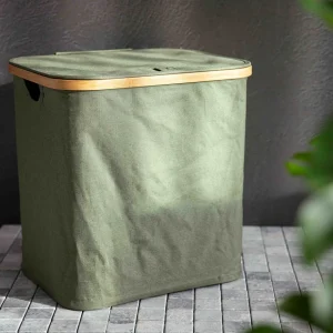 Kosz Na Bielizne Nellie Zielony 40,5X33X42 Cm