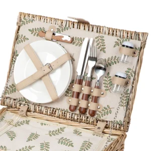 Kosz Piknikowy Lorenzo Dla 2 Osob W Listki 38X26X18 Cm