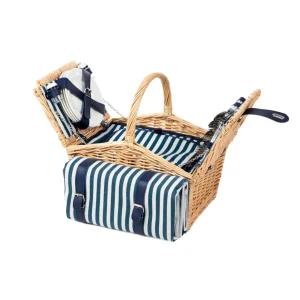 Kosz Piknikowy Orlando Dla 4 Osob Z Mata Z Podwojna Klapa 40X28X20 Cm