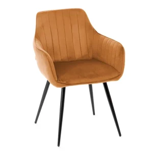 Krzeslo Andre Welurowe Karmelowe 56X61X86 Cm