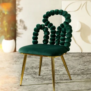 Krzeslo Bubble Beam Welurowe Zielone 56,5X52X87 Cm