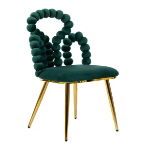 Krzeslo Bubble Beam Welurowe Zielone 56,5X52X87 Cm