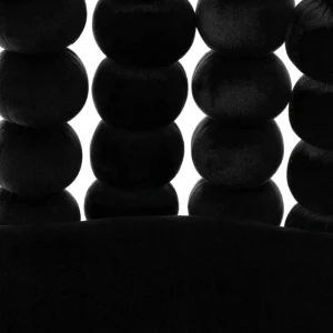 Krzeslo Bubble Beam Welurowe Czarne Z Czarnymi Nogami 56,5X52X87 Cm