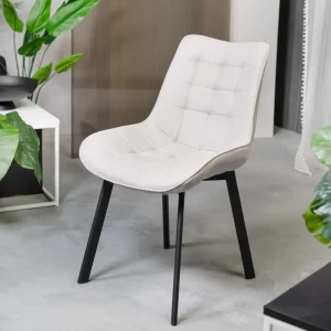 Krzeslo Colin W Tkaninie Bezowe 53X61X88 Cm