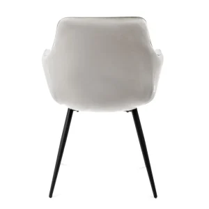 Krzeslo Etienne Welurowe Jasnoszare 56X61X86 Cm