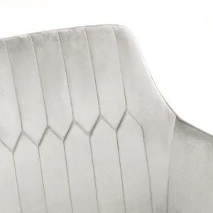 Krzeslo Etienne Welurowe Jasnoszare 56X61X86 Cm