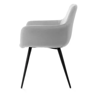 Krzeslo Fellice Welurowe Szare 56X61X86 Cm