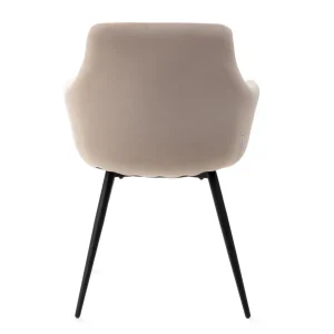 Krzeslo Fellice Welurowe Bezowe 56X61X86 Cm