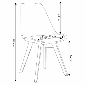 Krzeslo Fisco Czarne 48X56X82 Cm