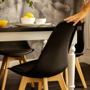 Krzeslo Fisco Czarne 48X56X82 Cm