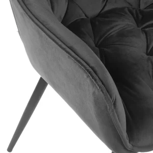 Krzeslo Flossi Welurowe Czarne 57X63X84 Cm