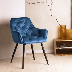 Krzeslo Flossi Welurowe Granatowe 57X63X84 Cm