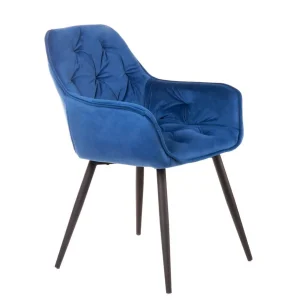 Krzeslo Flossi Welurowe Granatowe 57X63X84 Cm