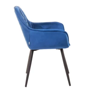 Krzeslo Flossi Welurowe Granatowe 57X63X84 Cm