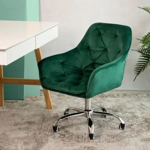 Krzeslo Flossi Welurowe Obrotowe Zielone 57X65X90 Cm