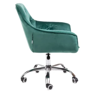 Krzeslo Flossi Welurowe Obrotowe Zielone 57X65X90 Cm