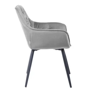 Krzeslo Flossi Welurowe Szare 57X63X84 Cm