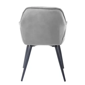 Krzeslo Flossi Welurowe Szare 57X63X84 Cm