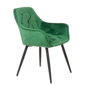 Krzeslo Flossi Welurowe Zielone 57X63X84 Cm