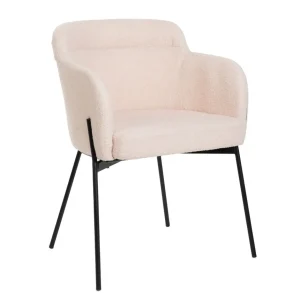 Krzeslo Fluffy Bezowe W Tkaninie Teddy 57X60X78 Cm