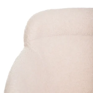 Krzeslo Fluffy Bezowe W Tkaninie Teddy 57X60X78 Cm