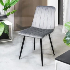 Krzeslo Golick Welurowe Ciemnoszare 44X57X88 Cm