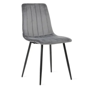 Krzeslo Golick Welurowe Ciemnoszare 44X57X88 Cm