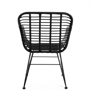 Krzeslo Jardin Plecione Czarne 57X62X81 Cm