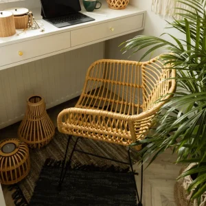 Krzeslo Jardin Plecione Czarne 57X62X81 Cm