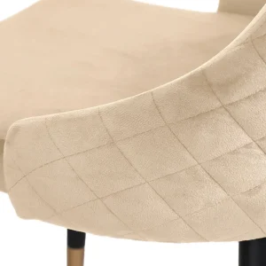 Krzeslo Logan Welurowe Bezowe 44X44X92 Cm