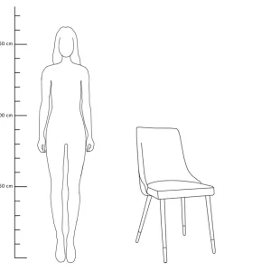 Krzeslo Logan Welurowe Bezowe 44X44X92 Cm