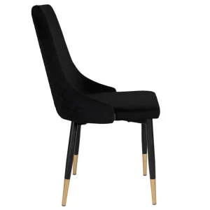 Krzeslo Logan Welurowe Czarne 44X44X92 Cm