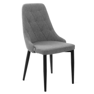 Krzeslo Louis Quilter W Tkaninie Szare 44X59X88 Cm