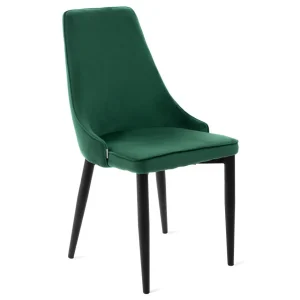 Krzeslo Louis Ribbon Welurowe Zielone 44X59X88 Cm