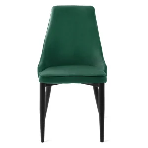 Krzeslo Louis Ribbon Welurowe Zielone 44X59X88 Cm