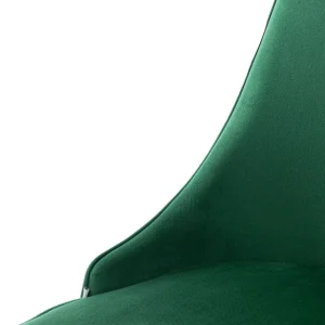 Krzeslo Louis Ribbon Welurowe Zielone 44X59X88 Cm