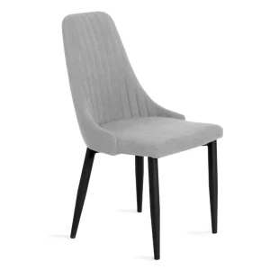 Krzeslo Louis W Tkaninie Jasnoszare 44X59X88 Cm