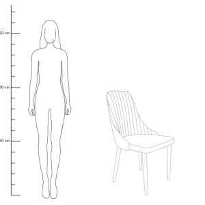 Krzeslo Louis W Tkaninie Jasnoszare 44X59X88 Cm