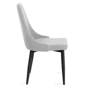 Krzeslo Louis W Tkaninie Jasnoszare 44X59X88 Cm