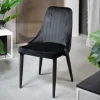 Krzeslo Louis Welurowe Czarne 44X59X88 Cm