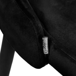 Krzeslo Louis Welurowe Czarne 44X59X88 Cm