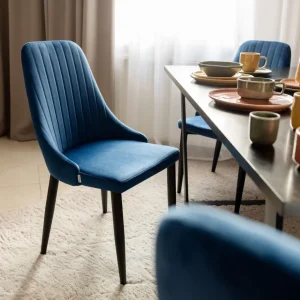 Krzeslo Louis Welurowe Granatowe 44X59X88 Cm