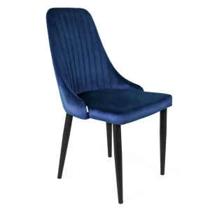 Krzeslo Louis Welurowe Granatowe 44X59X88 Cm