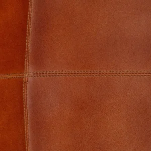 Krzeslo Nerea W Obiciu Ze Skory Bawolej Brazowe 46X58X86 Cm